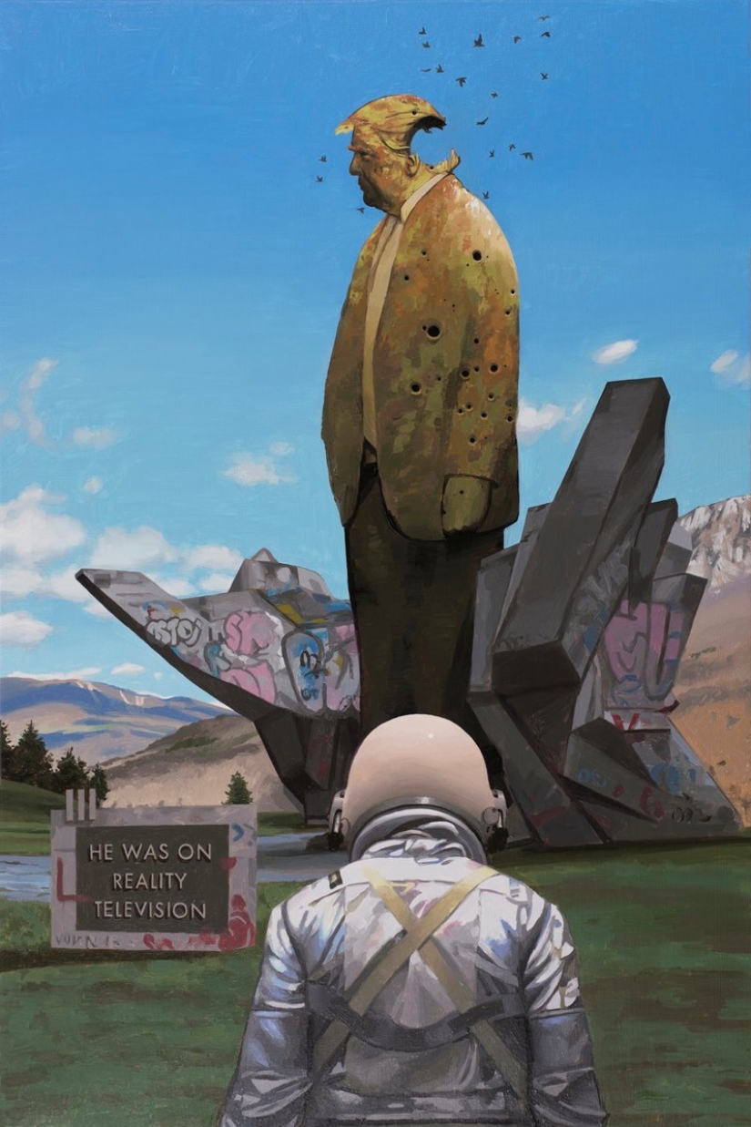 Vagando de un astronauta solitario en los restos de la civilización Vagando de un astronauta solitario en los restos de la civilización