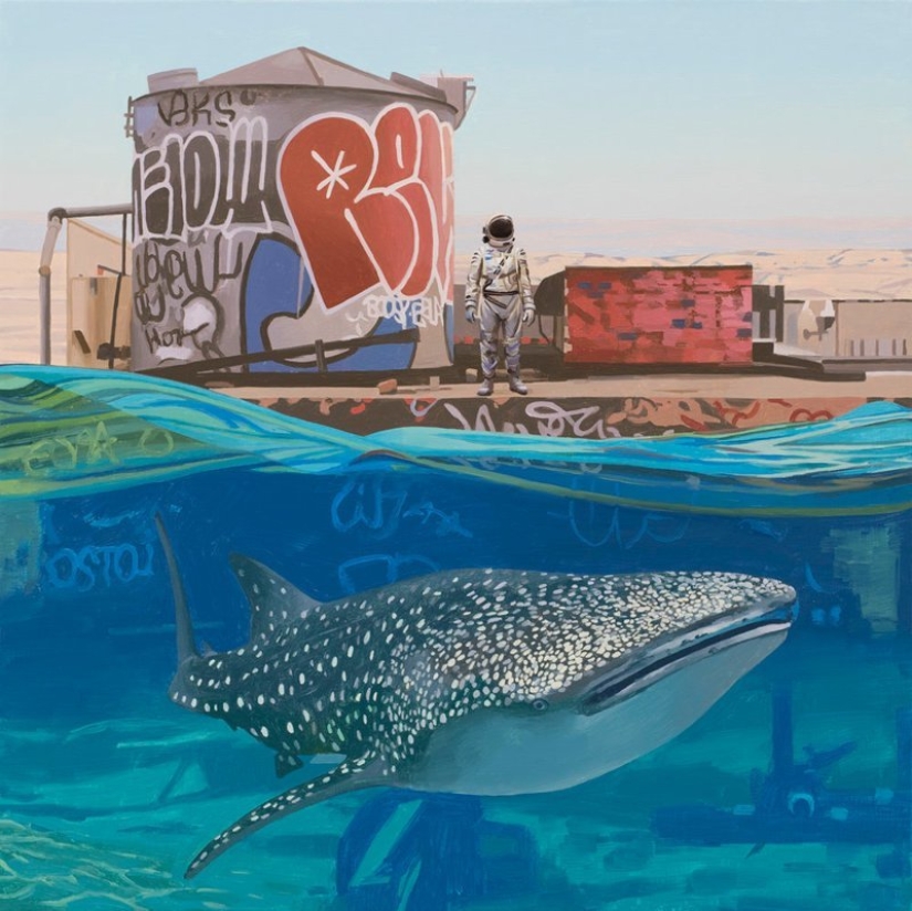 Vagando de un astronauta solitario en los restos de la civilización Vagando de un astronauta solitario en los restos de la civilización